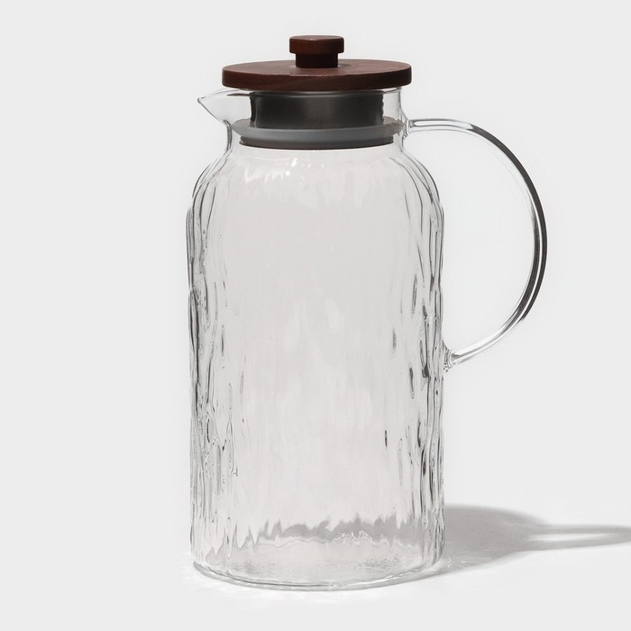 Чайник заварочный стеклянный с металлическим фильтром «Агат», 1,8 л, 12×22,5 см заварочный стеклянный чайник с фильтром