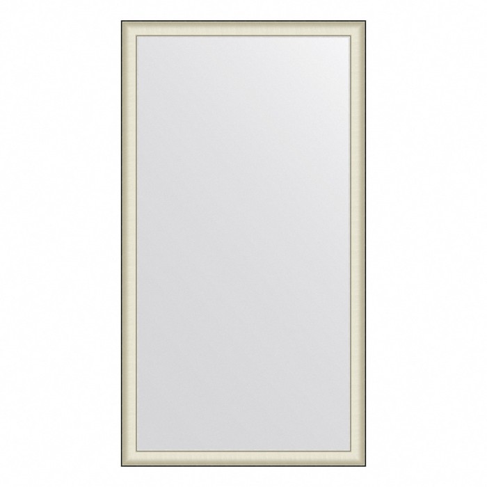 Зеркало Evoform в багетной раме, напольное, 78 мм, 109х200 см, цвет белая кожа с хромом зеркало evoform в багетной раме с гравировкой напольное 78 мм 109х200 см цвет белая кожа с хром