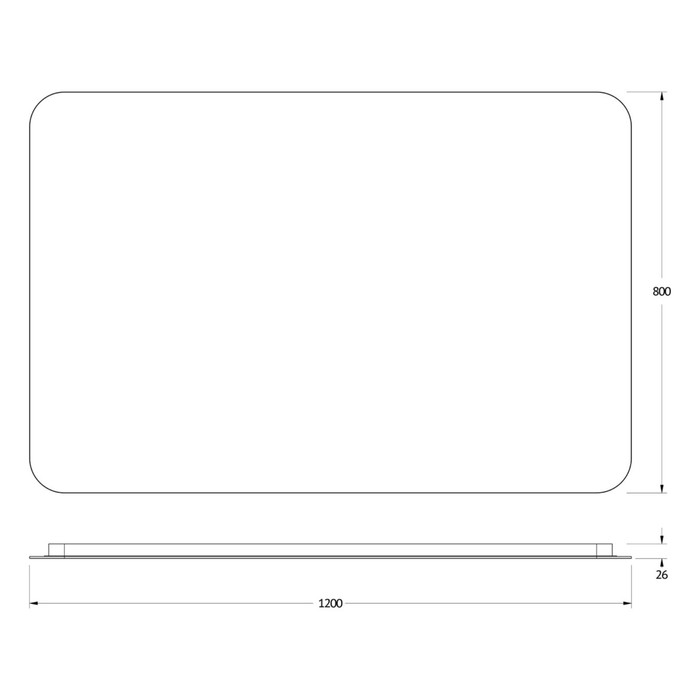 фото Зеркало с led-подсветкой 38 вт, 120x80 см, сенсорный выключатель, тёплый белый свет defesto