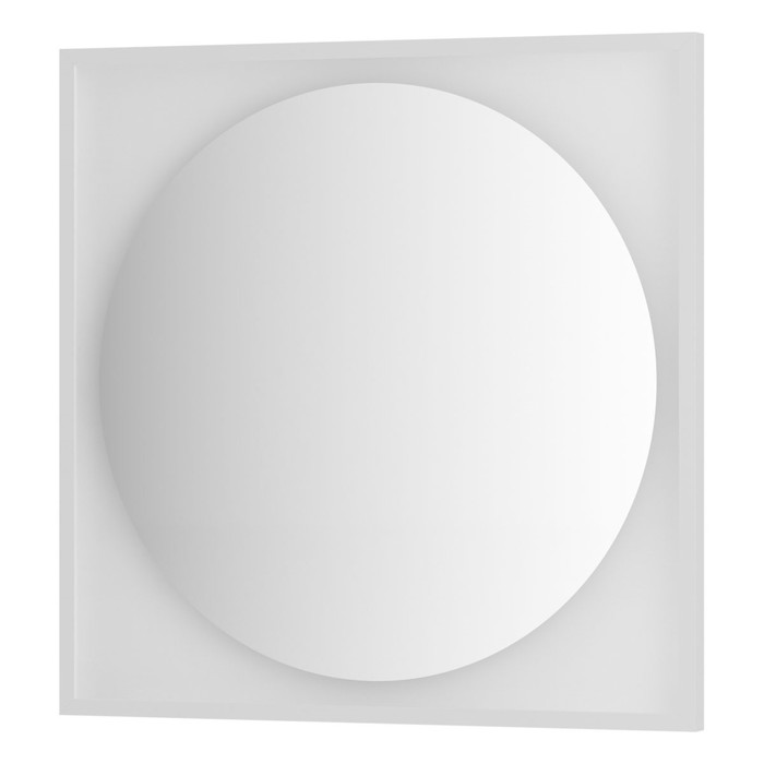 Зеркало в багетной раме с LED-подсветкой 18 Вт, 80x80 см, без выключателя, нейтральный белый свет, б