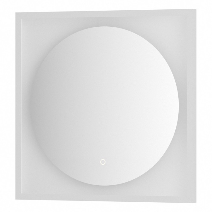 Зеркало в багетной раме с LED-подсветкой 12 Вт, 60x60 см, сенсорный выключатель, тёплый белый свет,