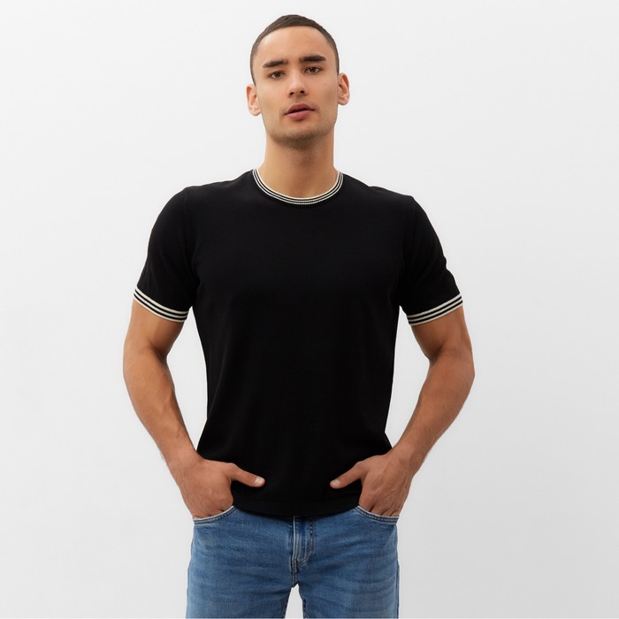 

Джемпер мужской короткий рукав MINAKU REGULAR FIT: цвет чёрный, р-р 48