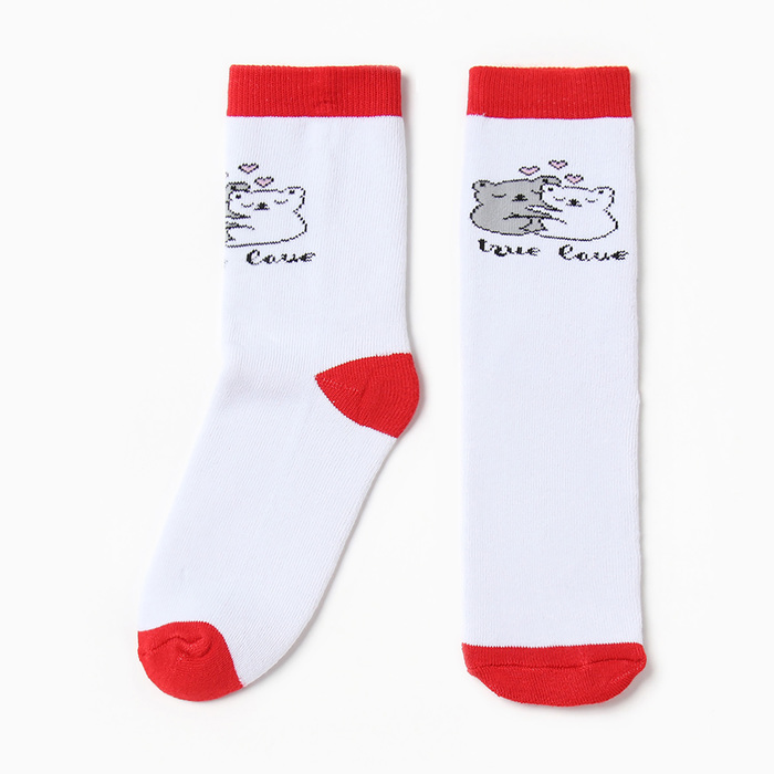 Носки женские True love с махрой внутри АНжм8843-1 цвет белый р-р 36-40 80₽