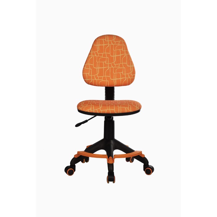 Кресло детское Бюрократ KD-4-F оранжевый жираф крестовина пластик, с подставкой для ног кресло детское бюрократ ch 204nx синий космопузики крестовина пластик