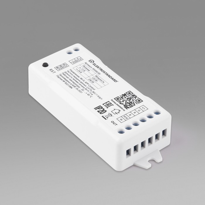 

Умный контроллёр для светодиодных лент Elektrostandard, 12/24V RGBWW, 5А, WiFi, IP20