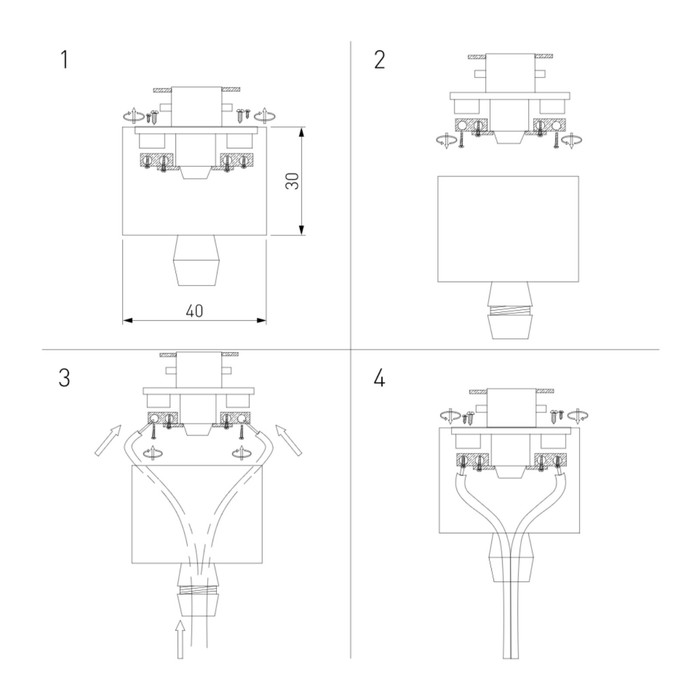 Коннектор для подвеса Elektrostandard, 35x32x54 мм, IP20