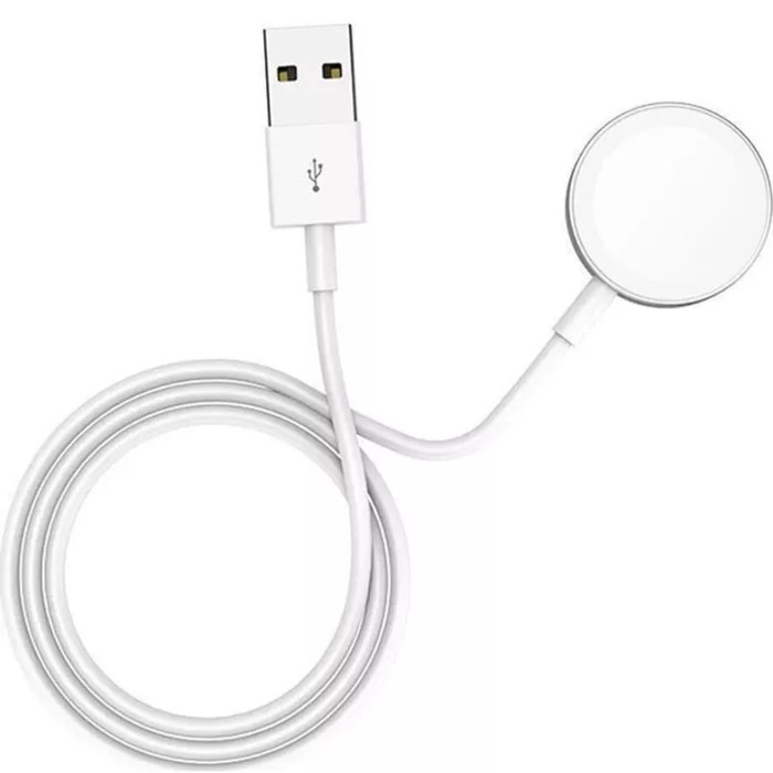 фото Беспроводное зарядное устройство hoco cw39, magsafe, магнит, usb, 1 а, 1,2 м , белое