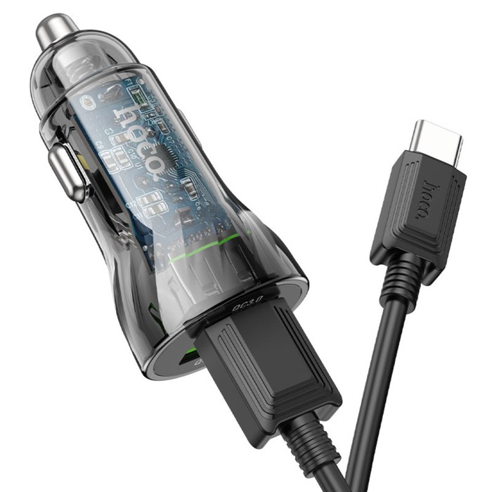 фото Автомобильное зарядное устройство hoco z47, 2usb, 3 a, чёрное