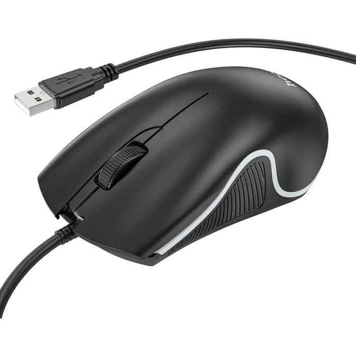 

Мышь Hoco GM19, игровая, проводная, подсветка, 1000 dpi, чёрная