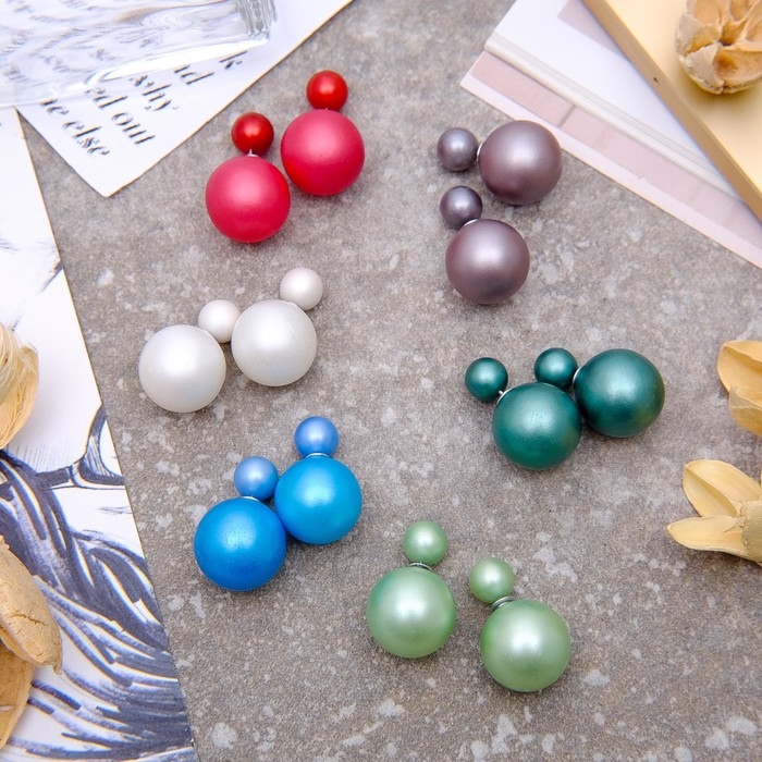 Серьги "Диорис" матовые, цвет МИКС