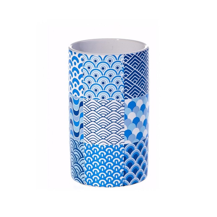 Стакан для зубных щёток, керамика, 250мл, синий стакан для зубных щёток bath plus pietra керамика цвет бежевый