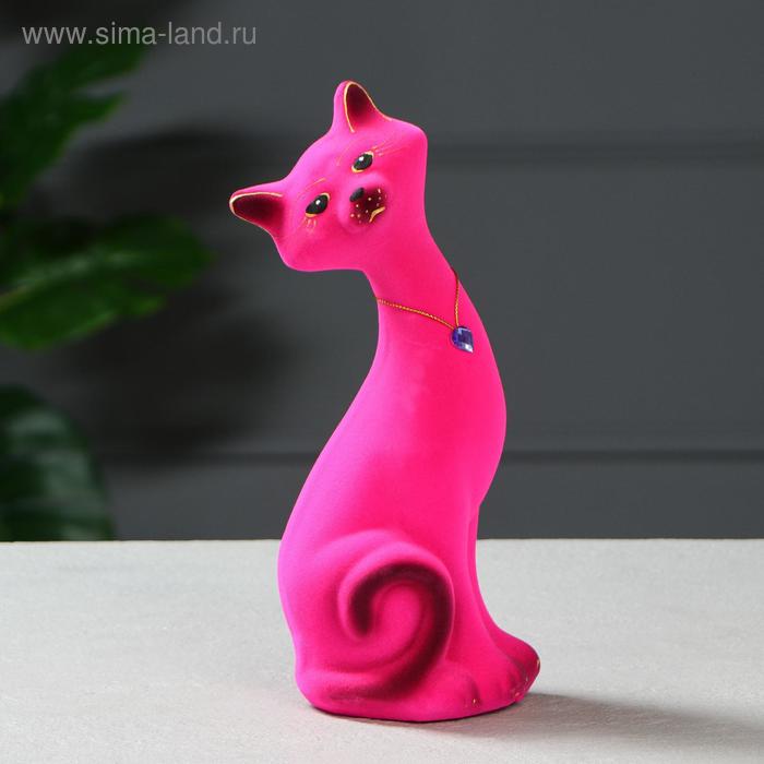

Копилка "Кот Маркиз", розовый цвет, флок, 30 см, микс