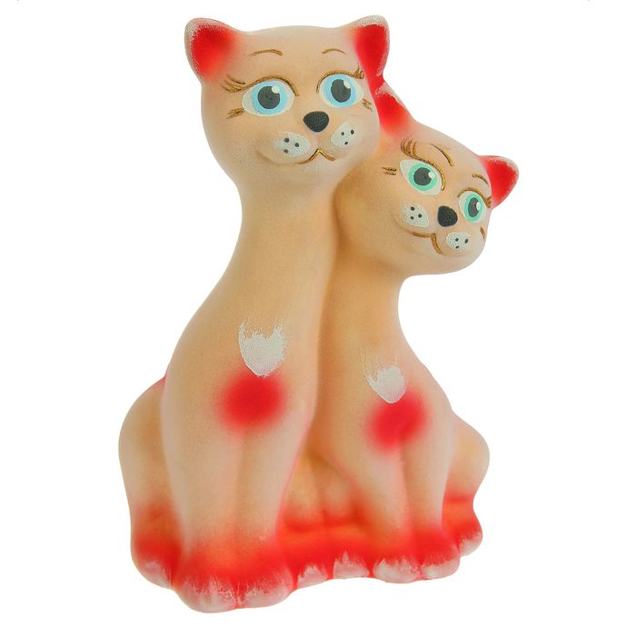 Копилка "Коты вместе" флок, микс