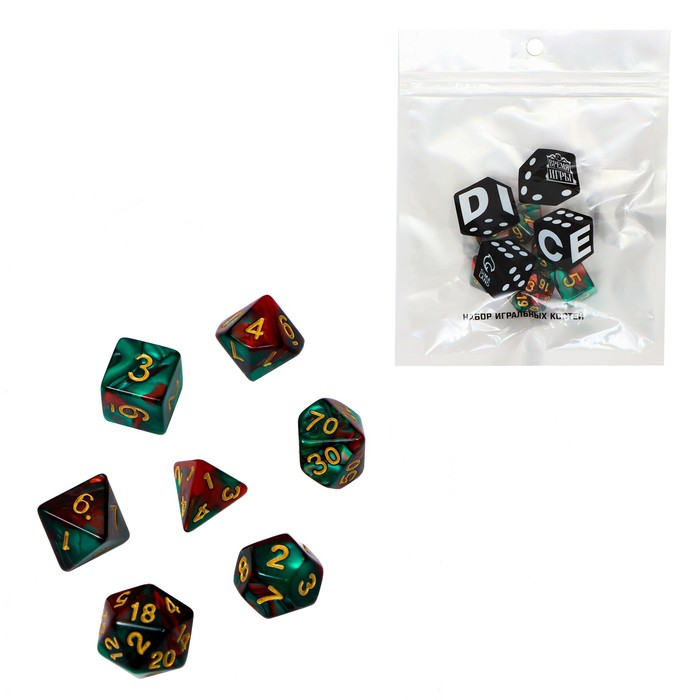Набор кубиков для D&D (Dungeons and Dragons, ДнД) Время игры, серия: D&D, 7 шт время игры набор кубиков для d