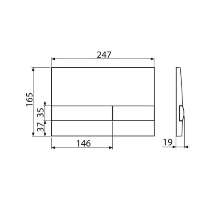 Кнопка управления Alcadrain M1728-5, для скрытых систем инсталляции, черная/золотая