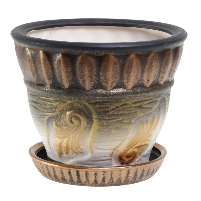 Кашпо "Ветка" медно-золотое, 4,5 л