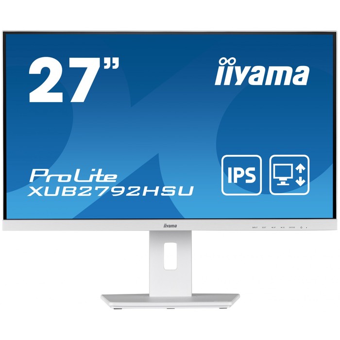Монитор Iiyama 27 ProLite XUB2792HSU-W5 белый IPS LED 16:9 HDMI M/M матовая HAS Piv 250cd 1 10046 монитор samsung 27 lf27t450fqrxen черный ips led 5ms 16 9 hdmi полуматовая has piv 1000 1 2 10046