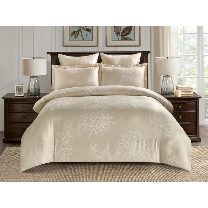 

Постельное бельё евро Tencel Jacquard, размер 230x250 см, 200x220 см, 50x70 см - 2 шт, 70x70 см - 2 шт