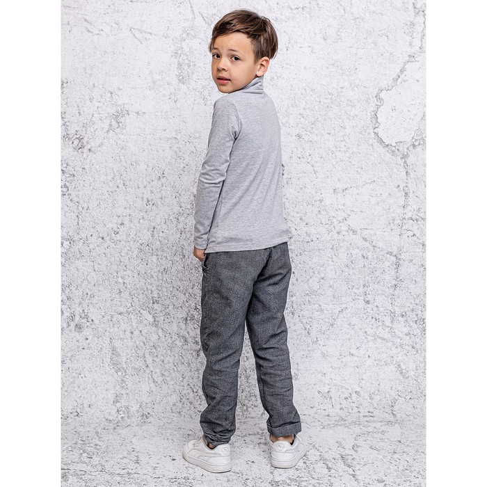 Джемпер для мальчика, рост 116 см, цвет серый меланж
