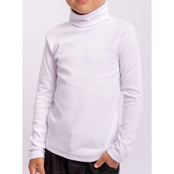 Джемпер для мальчика, рост 128 см, цвет белый джемпер для мальчика рост 128 см цвет хаки