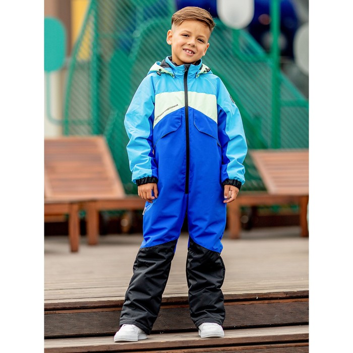 фото Комбинезон с поддевой детский, рост 134 см, цвет лазурный batik