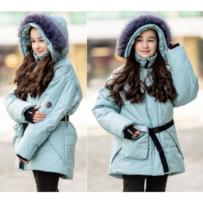 

Куртка для девочки, рост 164 см, цвет зелёный