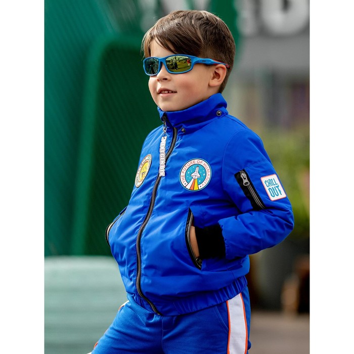 Куртка-бомбер для мальчика, рост 80 см, цвет электрик