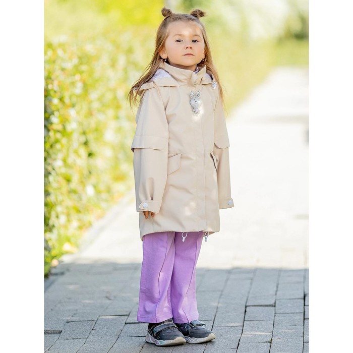 Куртка-парка для девочки, рост 92 см, цвет экрю
