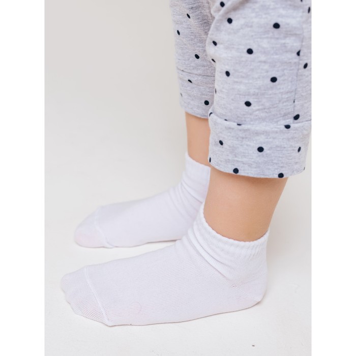 Носки детские укороченные, размер 14, цвет белый