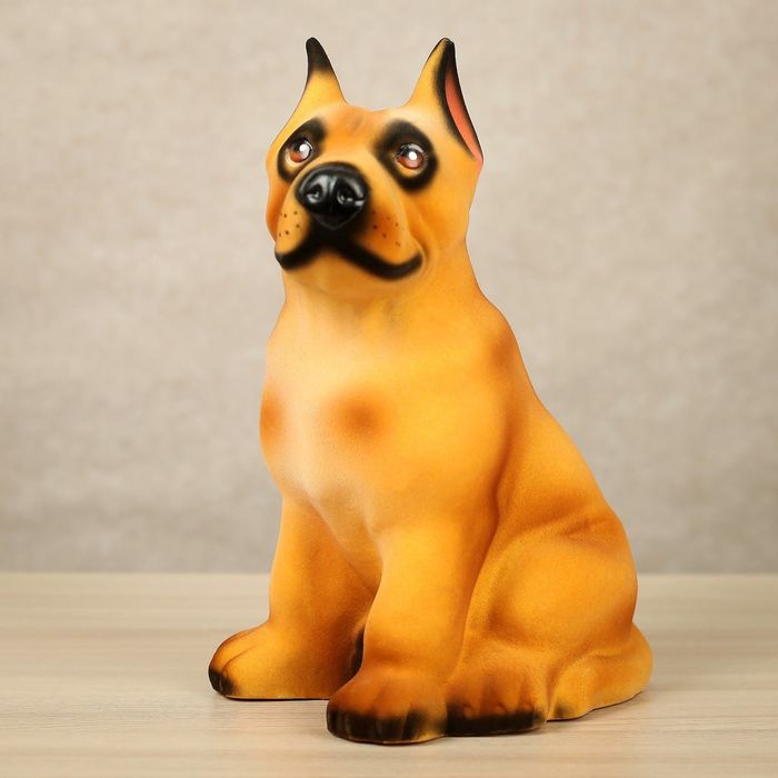 Копилка "Дог" флок, бежевая