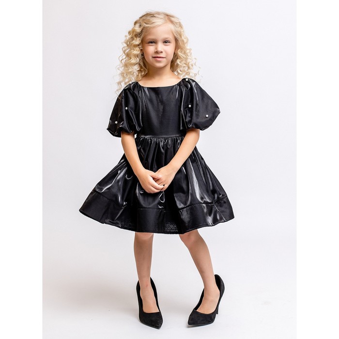 Платье для девочки, рост 128 см, цвет чёрный