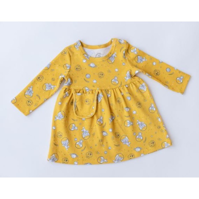 

Платье для девочки, рост 74 см, цвет горчица