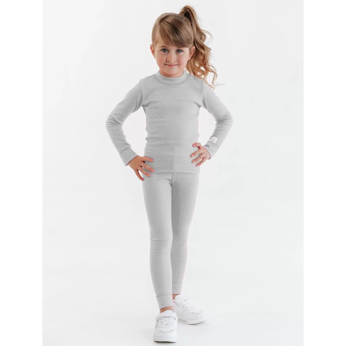 Термобелье-брюки для девочки, рост 104 см, цвет серый