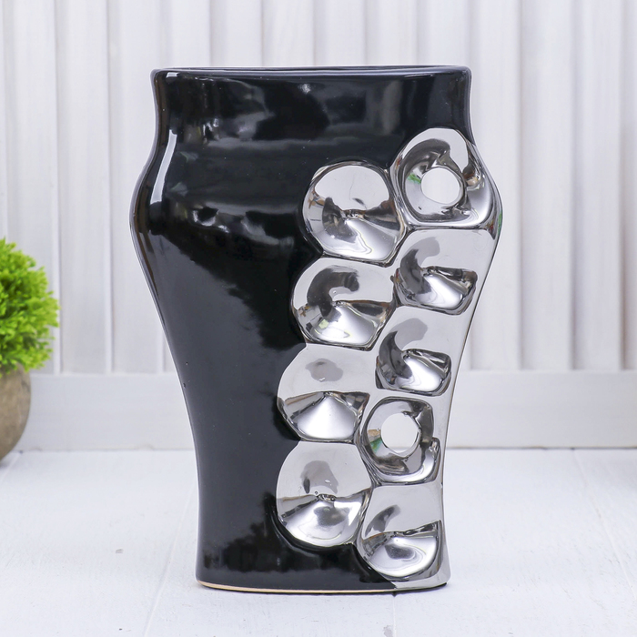Ваза "Пузыри" чёрная