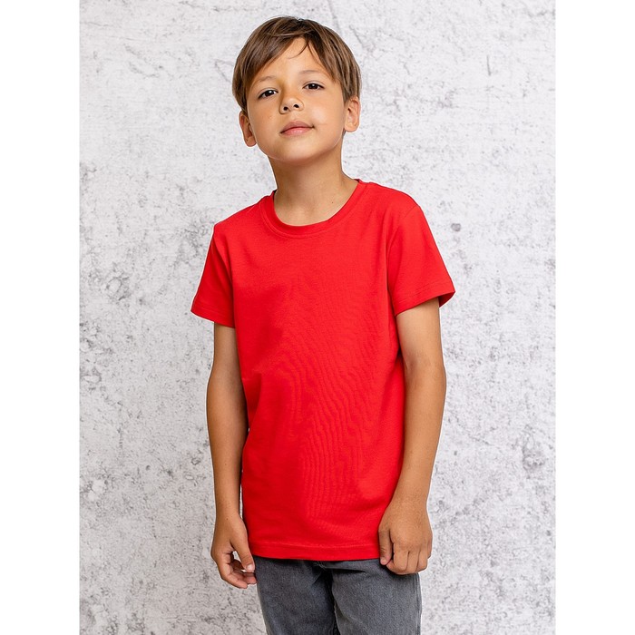 Футболка детская, рост 104 см, цвет красный детская футболка задумчивая такса 104 красный