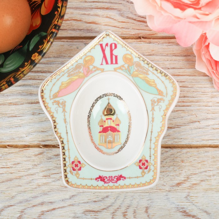 Фигурная подставка на 1 яйцо "Купол. Ангелы"