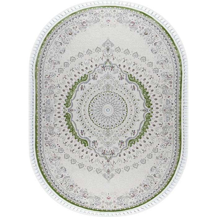 

Ковёр овальный Kirmanshah 38861A, размер 125x180 см, цвет green/green
