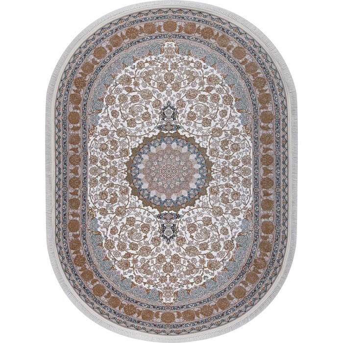 

Ковёр овальный Mashad 1200 G129, размер 200x400 см, цвет cream/b