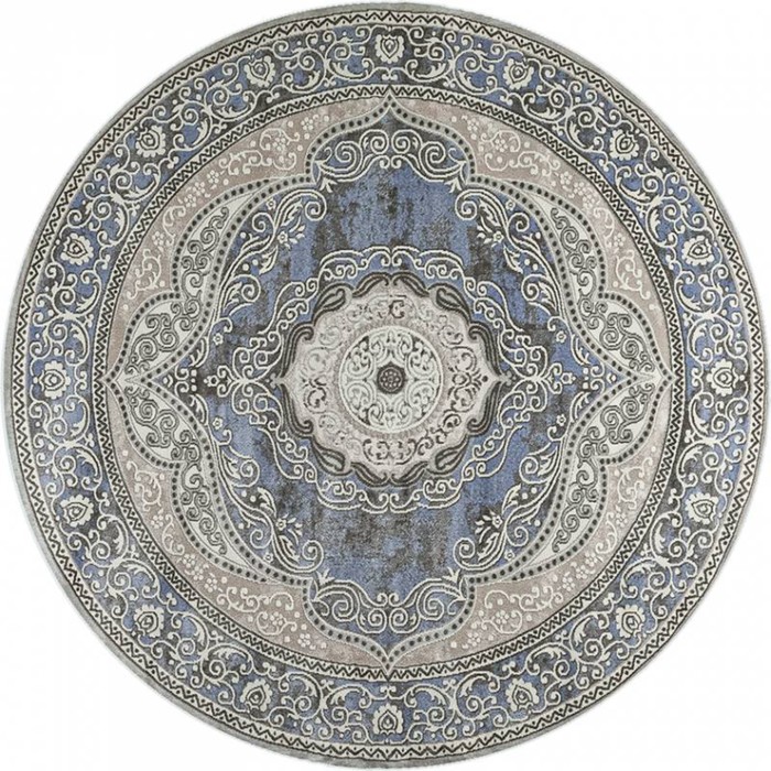 

Ковёр круглый Rimma Lux 36868J, размер 160x160 см, цвет l.grey/blue