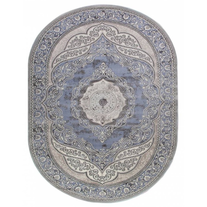

Ковёр овальный Rimma Lux 36868J, размер 160x300 см, цвет l.grey/blue
