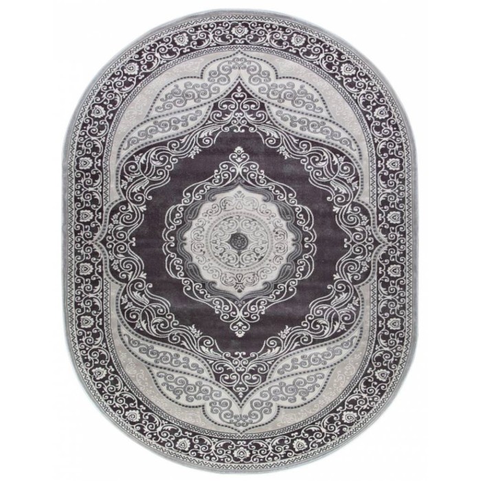 

Ковёр овальный Rimma Lux 36868J, размер 200x300 см, цвет l.grey/lila