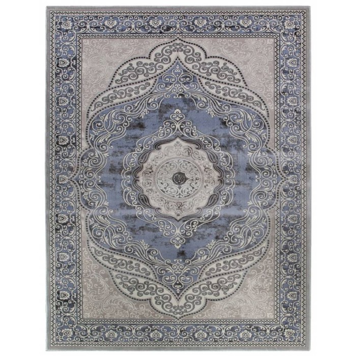 

Ковёр прямоугольный Rimma Lux 36868J, размер 60x110 см, цвет l.grey/blue