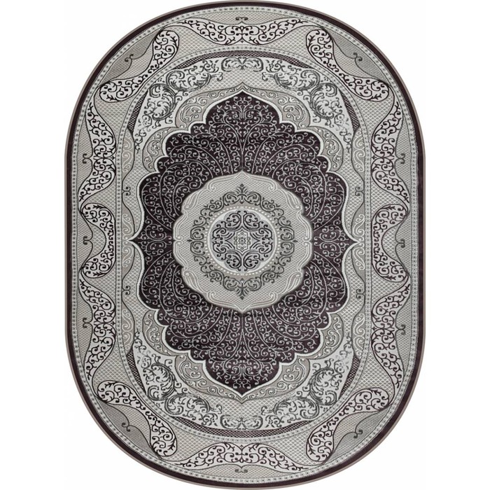 

Ковёр овальный Rimma Lux 36891A, размер 240x340 см, цвет l.grey/lila