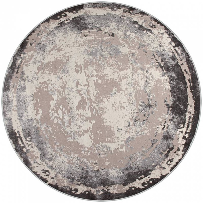 Ковёр круглый Rimma Lux 36897J, размер 200x200 см, цвет l.grey/grey