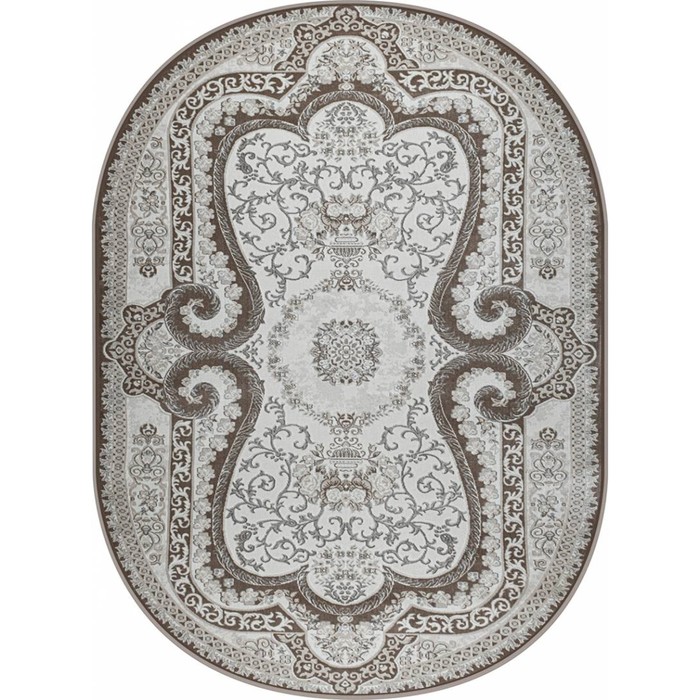 

Ковёр овальный Rimma Lux 36933K, размер 160x300 см, цвет cream/d.beige