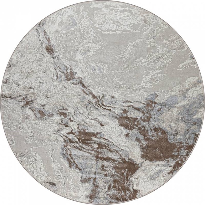 Ковёр круглый Rimma Lux 38508A, размер 200x200 см, цвет l.grey/beige