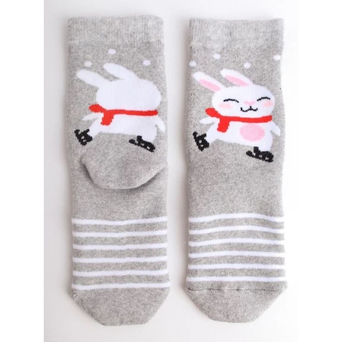 Носки детские, размер 20, цвет светло-серый меланж