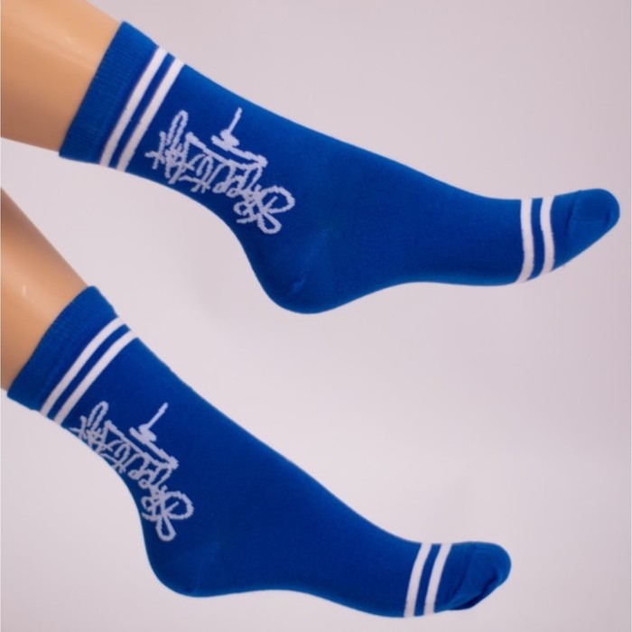 Носки подростковые размер 22 цвет синий 88₽