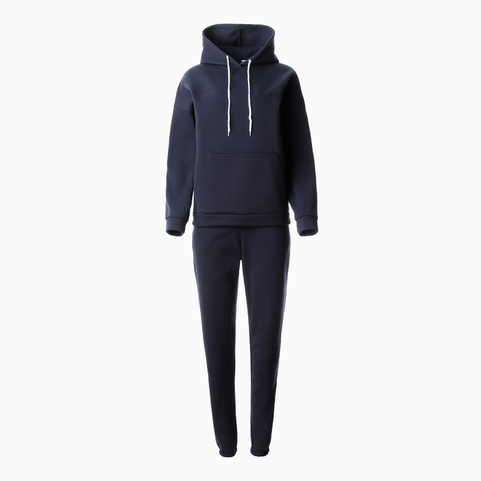 

Костюм женский с начёсом (джемпер/брюки), цвет тёмно-синий, размер 60