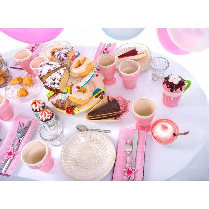 Сахарница 210 мл "Завитушка", с ложкой, цвет голубой